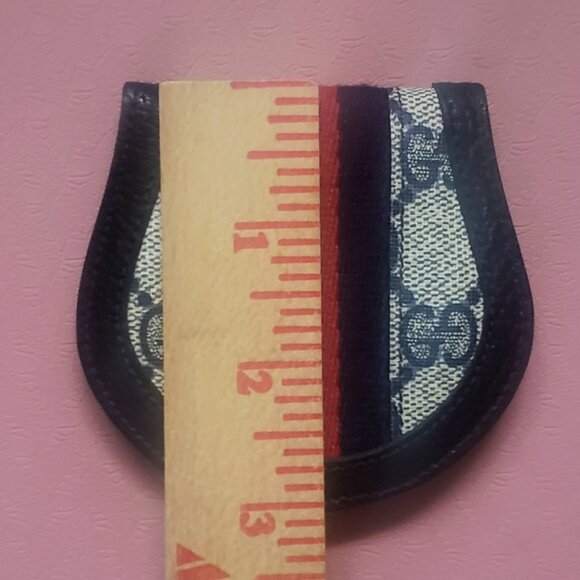Vintage GUCCI GG Ophidia Sherry Line Coin Case – Navy Blue / Red GG Canvas w COA - Picture 12 of 13